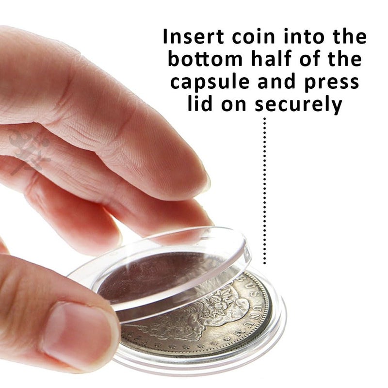 OnFireGuy 5pcs 38.1mm Direct Fit "H38" Coin Capsule Holders for 1oz Silver Dollar | Protective Coin Cases for Morgan, Peace, Eisenhower 1oz Silver Dollars - Image 3